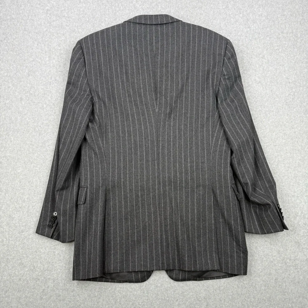 Ermenegildo Zegna Blazer Mens‎ 54R Gray Striped Neiman Marcus Wool Sports Coat